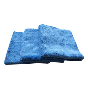 Toalla de microfibra sin bordes de pelo corto y largo de 380 g/m² para detallado automotriz, 40x40, azul, para pulir y aplicar revestimientos en spray - Product Image 4