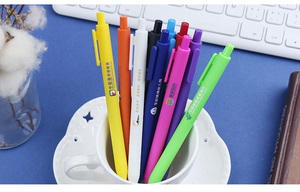 School Plastic Cheap Multi Color Ballpoint Signature <strong>Pens</strong> with Press Retractable Custom Printed logo for Stationery