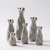 Figurine de hyène en ciment écologique moderne pour la décoration intérieure et extérieure, sculpture de prédateur africain avec personnalisation complète