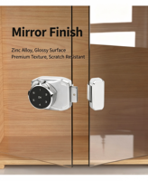 Serrure numérique intelligente pour armoire, vitrine, tiroir, sans perçage, pour cadres coulissants à pousser-tirer pour porte en verre