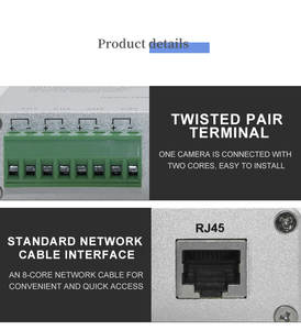 Cable coaxial de par trenzado de 5MP, transmisor de <span class=keywords><strong>Balun</strong></span> de vídeo de 4/8 canales, accesorio de Metal para Monitoreo Pasivo AHD/CVI/TVI - Product Image 4