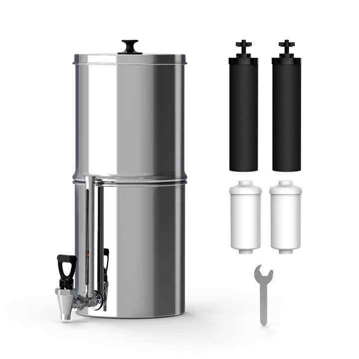 2.9G Original Color 304 Steel Gravity Water filter