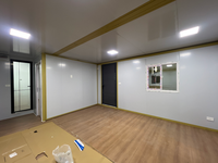 Maison conteneur extensible de 30 pieds, extérieur jaune, maison modulaire préfabriquée traditionnelle pour habitation et projets, marque mondiale