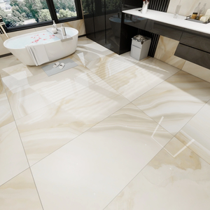 Carrelage en porcelaine aspect marbre jaune, fabrication directe de Foshan, <span class=keywords><strong>60x120</strong></span>, revêtement mural et sol pour projets commerciaux - Product Image 4