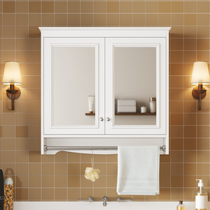 Gabinete de Baño con Espejo 3 en 1 de 30 Pulgadas, Montado en la Pared, con Estantes Ajustables, Puertas con Cierre Suave, Alta Definición - Product Image 3