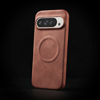 Étui de téléphone en cuir d'agneau doux pour la peau, protection magnétique anti-chute pour Google Pixel 8 Pro/Pixel 7/et Pixel 10