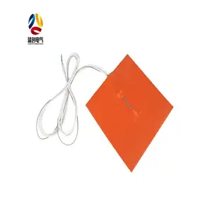 300x300mm 350x350mm 12V bolsa de entrega de alimentos calentador de silicona almohadilla de calefacción eléctrica para bolsa de Pizza