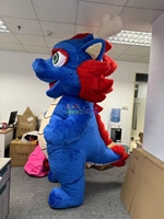 Costume de mascotte de dragon chinois gonflable de costume de danse mignonne pour le nouvel an
