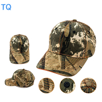 Gorra de Béisbol Táctica Personalizada de Fábrica con Camuflaje Selva y Puntos, Costuras en Contraste, 100% Poliéster Sarga Transpirable