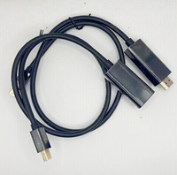 Adaptateur 4K vers HDTV compatible, câble convertisseur DP mâle-femelle avec gaine en PVC torsadée pour PC et projecteur
