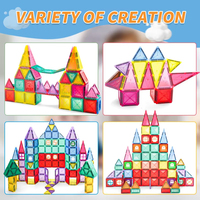 Ensemble de blocs de construction magnétiques de 196 pièces, tuiles magnétiques pour enfants, briques de construction, jouets de jeu d'intérieur