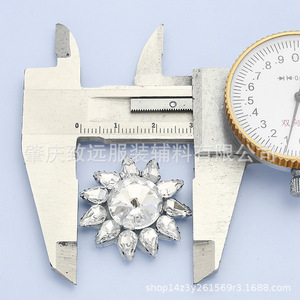 คริสตัลรูปดอกไม้ประดับเพชรเทียมขนาด 30 มม. อุปกรณ์ตกแต่งเครื่องประดับ DIY สำหรับเสื้อผ้า เครื่องประดับผม ต่างหู - Product Image 5