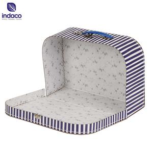 Retro Striped Paper Hand-Held Storage <b>Box</b>, Gift Packaging <b>Box</b>, And Children's Toy Organizing Souvenir Tote <b>Box</b> - Product Image 4