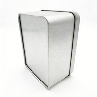 Boîte en fer blanc de fabrication industrielle pour fournitures scolaires, boîte de rangement simple en métal, boîte cadeau carrée en métal pour emballage