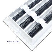 Grille de ventilation décorative moderne 14x6 AC blanche avec diffuseur linéaire standard pour plafond