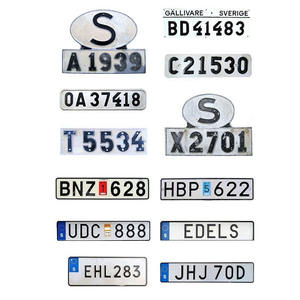 Placas de Matrícula de Suecia Personalizadas en Relieve, Placas de Matrícula de Aluminio para Automóviles Sublimables en Blanco - Product Image 2
