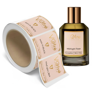 Etiquetas Adhesivas Metálicas Personalizadas a Prueba de Agua con Logotipo Estampado en Lámina Dorada para Perfumes, Etiquetas de Vinilo para Botellas y Frascos de Fragancias - Product Image 3