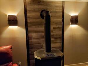 Newrays Antique 2 Pack Bois Tonneau De Vin Applique Applique Luminaire Haut Et Bas Intérieur pour Bar Zone Steampunk Thème - Product Image 5