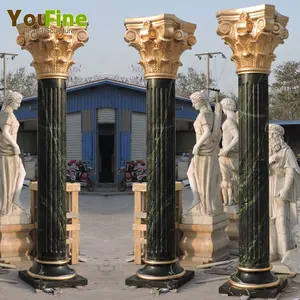 Wholesale Decorative Round Pillar Outdoor Marble Roman Columns prices for Sale