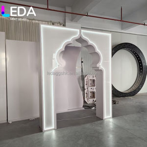 Arco de PVC Personalizado LEDA para Eventos y Fiestas, Soporte de Acrílico para Arco de PVC, Decoración de Escenario para Bodas, Soporte para Fondo Floral - Product Image 1