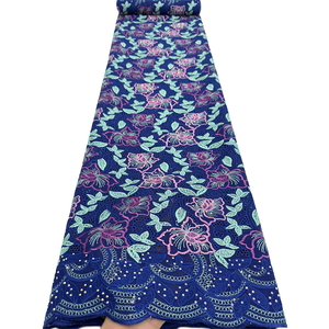 NI.AI Nouveau Design de Luxe 2026 Tissu en dentelle de voile <span class=keywords><strong>suisse</strong></span> en coton pour filles, mariages et dentelle sèche africaine - Product Image 1