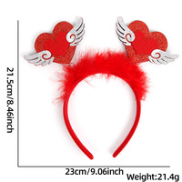 Serre-tête romantique Saint-Valentin avec plumes, accessoires pour cheveux, bandeau, coiffe pour mariage et robe de bal