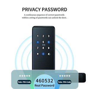 Serratura Intelligente per <span class=keywords><strong>Porta</strong></span> in Legno con Maniglia, Controllo WiFi e Bluetooth, Tastierino Numerico, Lettore di Carte e Impronte Digitali, Compatibile con App Tuya TTLock, per Casa, Ufficio e Hotel - Product Image 2