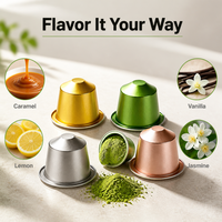 Capsules de thé vert matcha myrtille, mélanges de saveurs sur mesure, vente en gros d'usine, capsules de thé vert à portion individuelle compatibles avec les machines à café