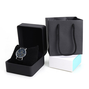 Boîte <span class=keywords><strong>de</strong></span> montre cadeau <span class=keywords><strong>de</strong></span> qualité supérieure Boîte <span class=keywords><strong>de</strong></span> <span class=keywords><strong>rangement</strong></span> <span class=keywords><strong>pour</strong></span> montre en cuir PU givré noir Boîte d'emballage unique avec logo personnalisé - Product Image 3