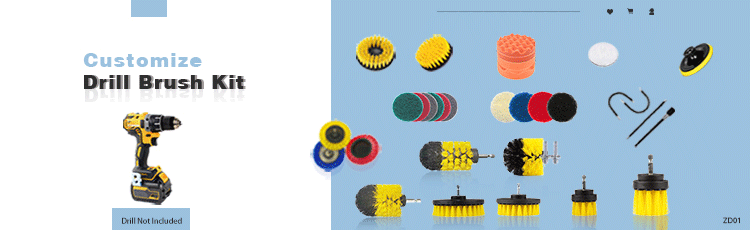 4 Inch Drill Power Scrubber Brush PP Household Cleaning
