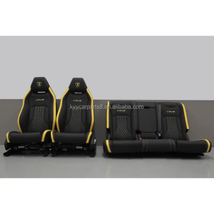 Coprisedili Auto Completi Personalizzati in Pelle Nera e Gialla per <span class=keywords><strong>Lamborghini</strong></span> Urus 2018-2026 - Product Image 3