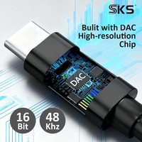 Câble adaptateur audio HiFi USB C vers 3,5 mm avec microphone, son sans perte 24 bits, cordon AUX de type C pour autoradio, ordinateur portable