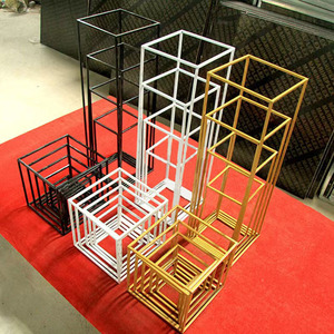 Nuevos Accesorios de Boda 3D con Marco Cuadrado Geométrico de Hierro Forjado - Decoraciones Creativas, Telones de Fondo, Marcadores de Pasillo, Áreas de Bienvenida, <span class=keywords><strong>Escaparates</strong></span> - Product Image 2