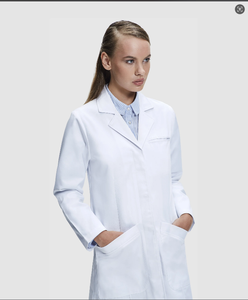 Haixin Unisex Slim Fit White Cotton Long Sleeve Lab Coat Workwear Nurse <strong>Uniform</strong> for Dental <strong>Clinic</strong> Doctors and Patients - Product Image 2