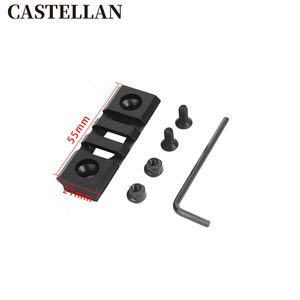 Soporte de aluminio de riel hueco <span class=keywords><strong>Keymod</strong></span> para deportes al aire libre con hebilla de correa QD de liberación rápida, soporte de accesorio de caza de 3 ranuras - Product Image 2