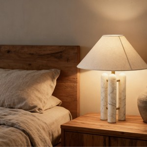 Lámpara de Mesa Moderna de Mármol, E27 LED, Luz Cálida, Control de Interruptor, para Estudio, Sala de Estar, Lámpara de Noche - Product Image 3