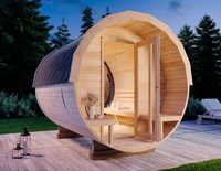 Kompor Sauna Panoramic Elektrik Kayu Cedar Merah Finlandia untuk 4-8 Orang 9KW Uap Kering Ramah Lingkungan Kontrol Inframerah Jauh Kesehatan Modern