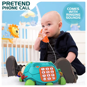Jouets pour bébé 6-18 mois musique <span class=keywords><strong>tortue</strong></span> rampant lumière son musique jouet fille garçon apprentissage précoce jouets éducatifs cadeaux pour tout-petits - Product Image 2