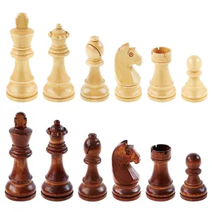 WG-WS37 Fancy Antique Luxury Chess Pieces with Heavy Weighted Wooden Chess Pieces Set for Chess Game Board for Sale