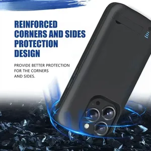 Étui de batterie 10000 mAh pour iPhone 16 Plus 17 Air 15 14 13 Mini 12 11 Pro <span class=keywords><strong>Max</strong></span> X <span class=keywords><strong>XS</strong></span> XR <span class=keywords><strong>XS</strong></span> 6 6S 7 8, chargeur de batterie, batterie externe - Product Image 6