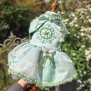 Élégante robe de princesse pour chien de style <span class=keywords><strong>chinois</strong></span> vert menthe, nouvelle collection - Product Image 4