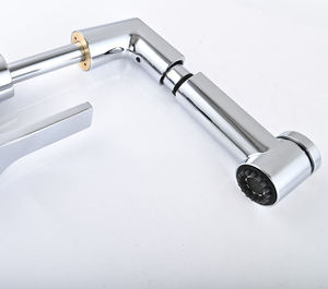 Modern Single Hole Single Handle Brass Basin Faucet with Adjustable Height, High Bathroom Gym Faucet Two Function - Product Image 5