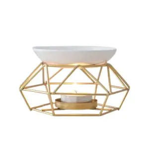 Aroma <strong>Oil</strong> <strong>Burner</strong> Geometric Ceramic Essential <strong>Oil</strong> Candle Holder Wax Melting <strong>Burner</strong> Heater Melter <strong>Fragrance</strong> - Product Image 1