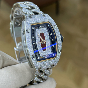 Orologio da donna di alta gamma con bracciale tempestato di diamanti, edizione limitata 07-01, orologio meccanico automatico per affari, occasioni sociali e sport. - Product Image 3