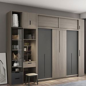 Promotional Wholesale Customized Wooden Wardrobe Closet Design Minimalist <b>Armoire</b> Luxury Furniture - Product Image 1
