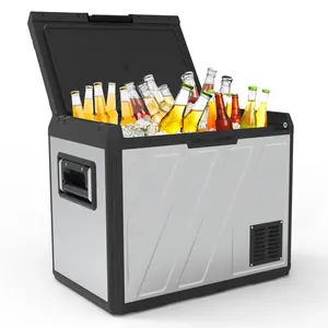 安特伯尔70L金属汽车冰柜便携式大容量12v dc汽车冰箱野营冰箱4x4越野冰箱