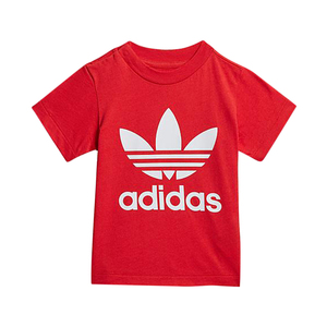 Adidas Originals trefoil เสื้อและเสื้อยืดเบบี้เด็กชาย18เมตรเสื้อผ้ากีฬาสีแดง/ขาว-100% ของแท้ - Product Image 1