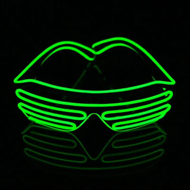 Party Supplies Glowing Glasses Neon Rave Glasses El Wire Flashing LED glasses Light Up DJ Costumes for Party Halloween