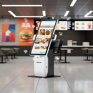 Kiosque de commande alimentaire automatique tactile 21,5 23,6 27'' Totem pour KFC/<span class=keywords><strong>McDonald</strong></span>'s/Restaurant - Machine de paiement et de commande en libre-service - Product Image 1