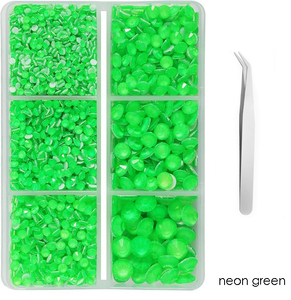 ชุดคริสตัลตกแต่งเล็บแบบผสม 1560 ชิ้น ขายส่ง คริสตัลไรน์สโตนแบบหลังแบน ชุดอุปกรณ์ตกแต่งเล็บแบบไม่ใช้ความร้อน สำหรับตกแต่งเสื้อผ้า - Product Image 4